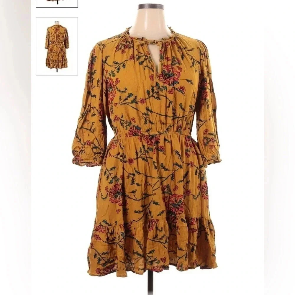 Knox Rose Gold Floral Boho/peasant dress. Size 4X. New with tags.